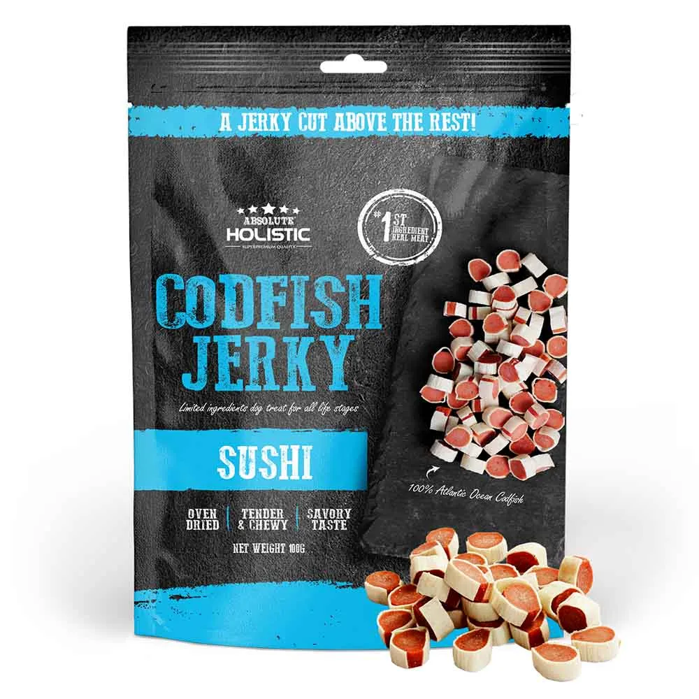 20% OFF: Absolute Holistic Codfish & Whitefish Sushi Grain Free Dog Treats 100g fly trap horse fly spray poultry fly control fly repellent farm fly solution