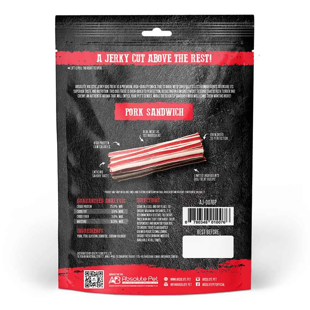20% OFF: Absolute Holistic Pork & Whitefish Sandwich Grain Free Dog Treat 100g
