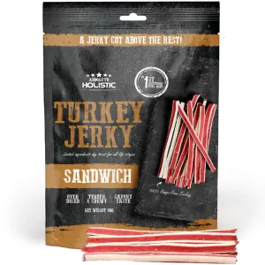 20% OFF: Absolute Holistic Turkey Jerky Sandwich Dog Treats 100g dog supplies dog food toys accessories dog bed