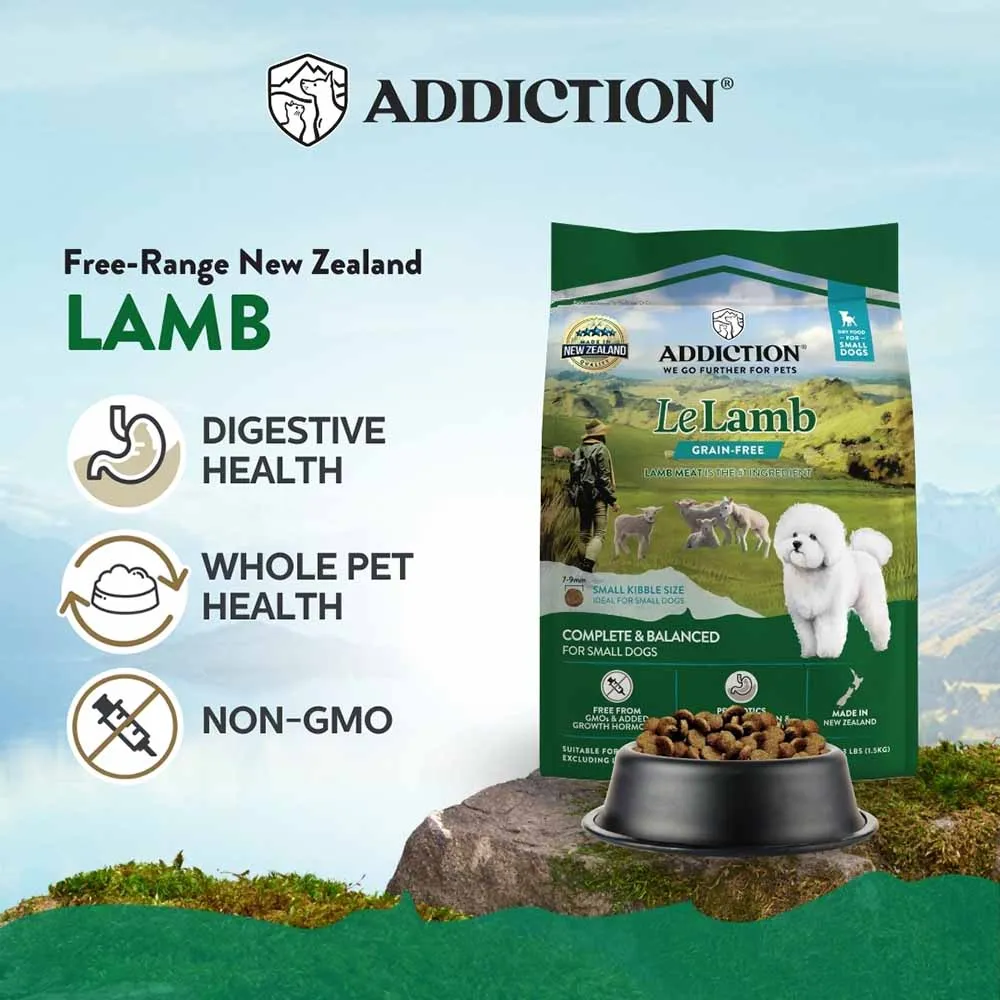 20% OFF: Addiction Le Lamb Grain-Free Small Breed Dry Dog Food 1.5kg