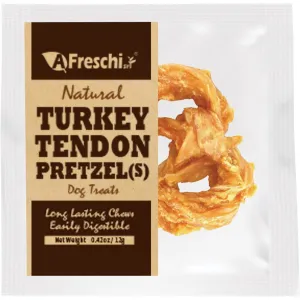 20% OFF: AFreschi Natural Turkey Tendon Pretzel Grain-Free Dog Chew (Small) 15g no pull dog harness nylon dog leash dog walking set dog vest harness pet lead