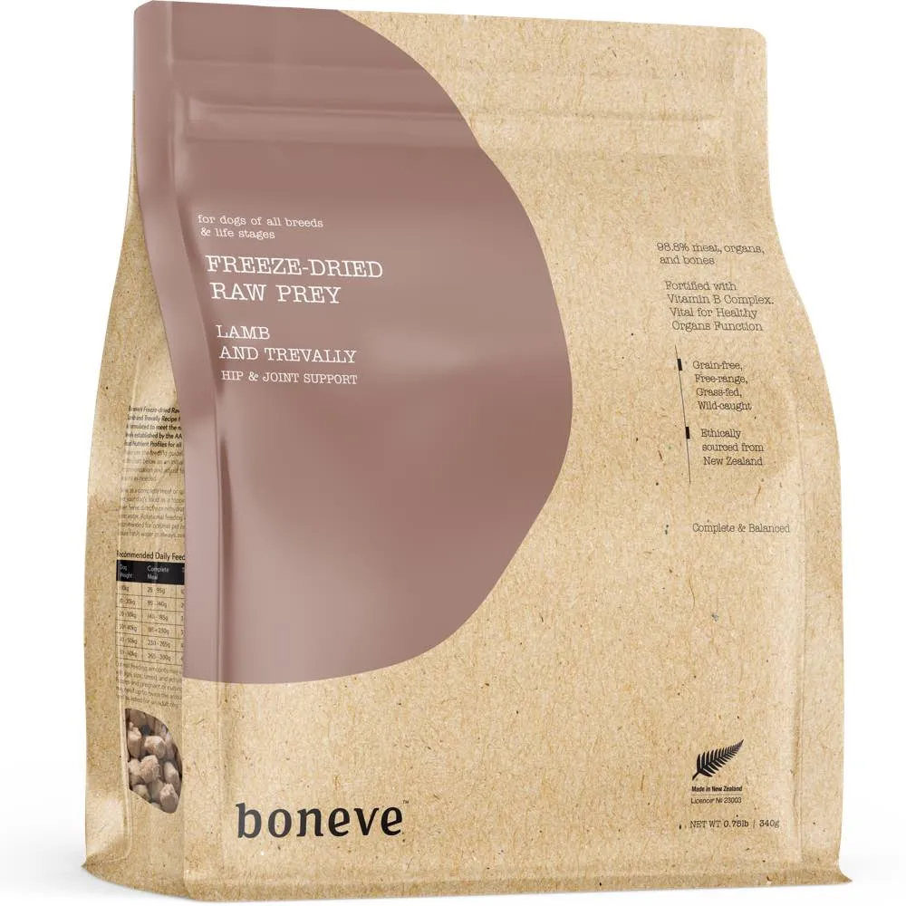 20% OFF: Boneve Lamb & Trevally Hip & Joint Support Grain-Free Freeze-Dried Raw Dog Food dog grooming shampoo collar crate feeding supplies