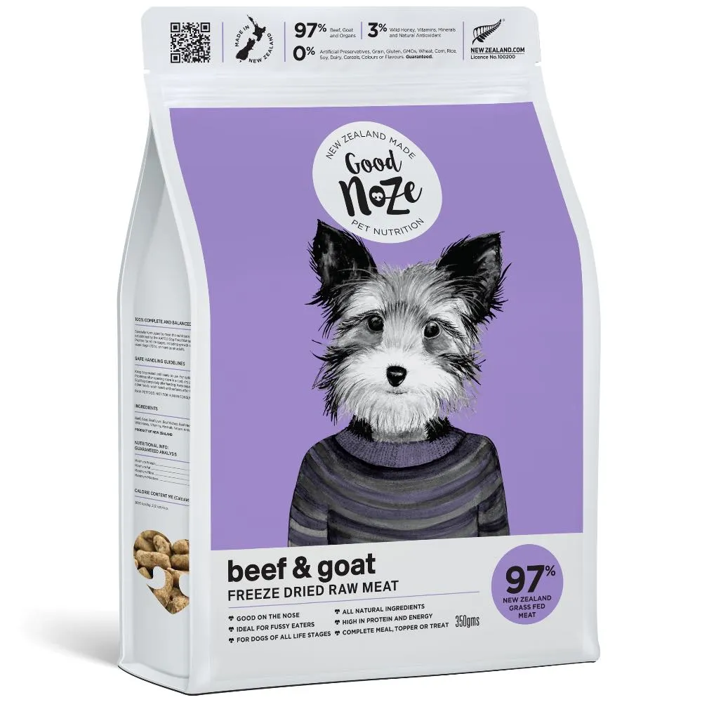 20% OFF: Good Noze NZ Beef & Goat Freeze-Dried Dog Food 350g horse supplement horse vitamins animal probiotics livestock digestive aid horse immune booster