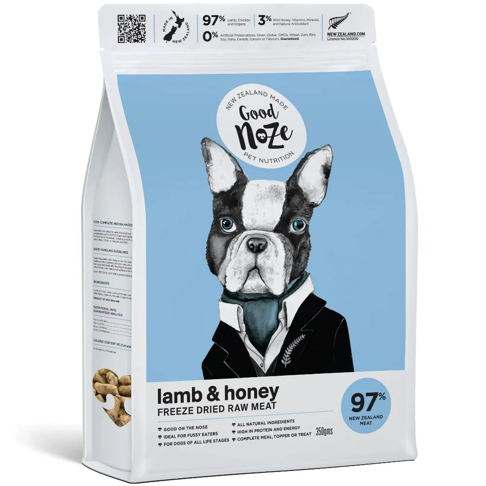 20% OFF: Good Noze NZ Lamb & Honey Freeze-Dried Dog Food 350g horse supplement horse vitamins animal probiotics livestock digestive aid horse immune booster
