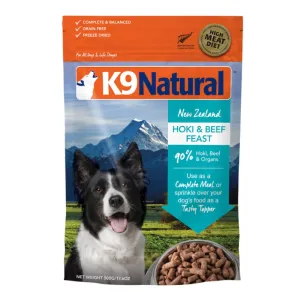 20% OFF: K9 Natural Hoki & Beef Feast Grain-Free Freeze-Dried Raw Dog Food dog grooming shampoo collar crate feeding supplies