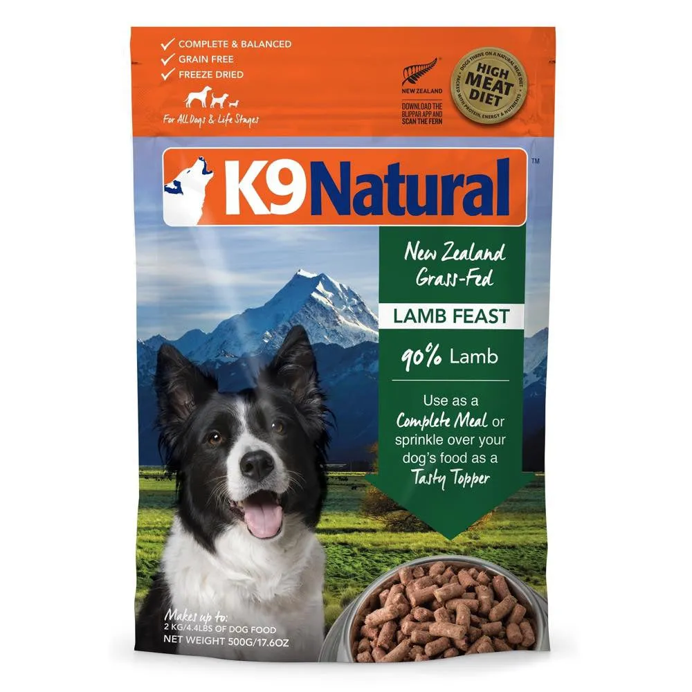20% OFF: K9 Natural Lamb Feast Grain-Free Freeze-Dried Raw Dog Food dog grooming shampoo collar crate feeding supplies