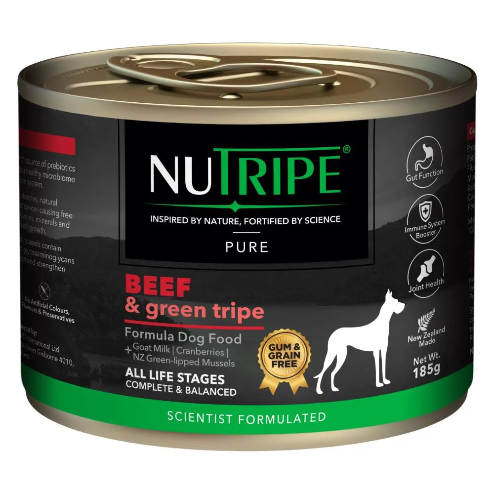 20% OFF: Nutripe Pure Beef & Green Tripe Gum & Grain-Free Canned Dog Food dog grooming shampoo collar crate feeding supplies