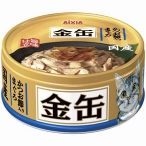 20% OFF: Aixia Kin-Can Mini Tuna with Dried Bonito Canned Cat Food 70g cat general supplies cat toys cat grooming cat food cat litter
