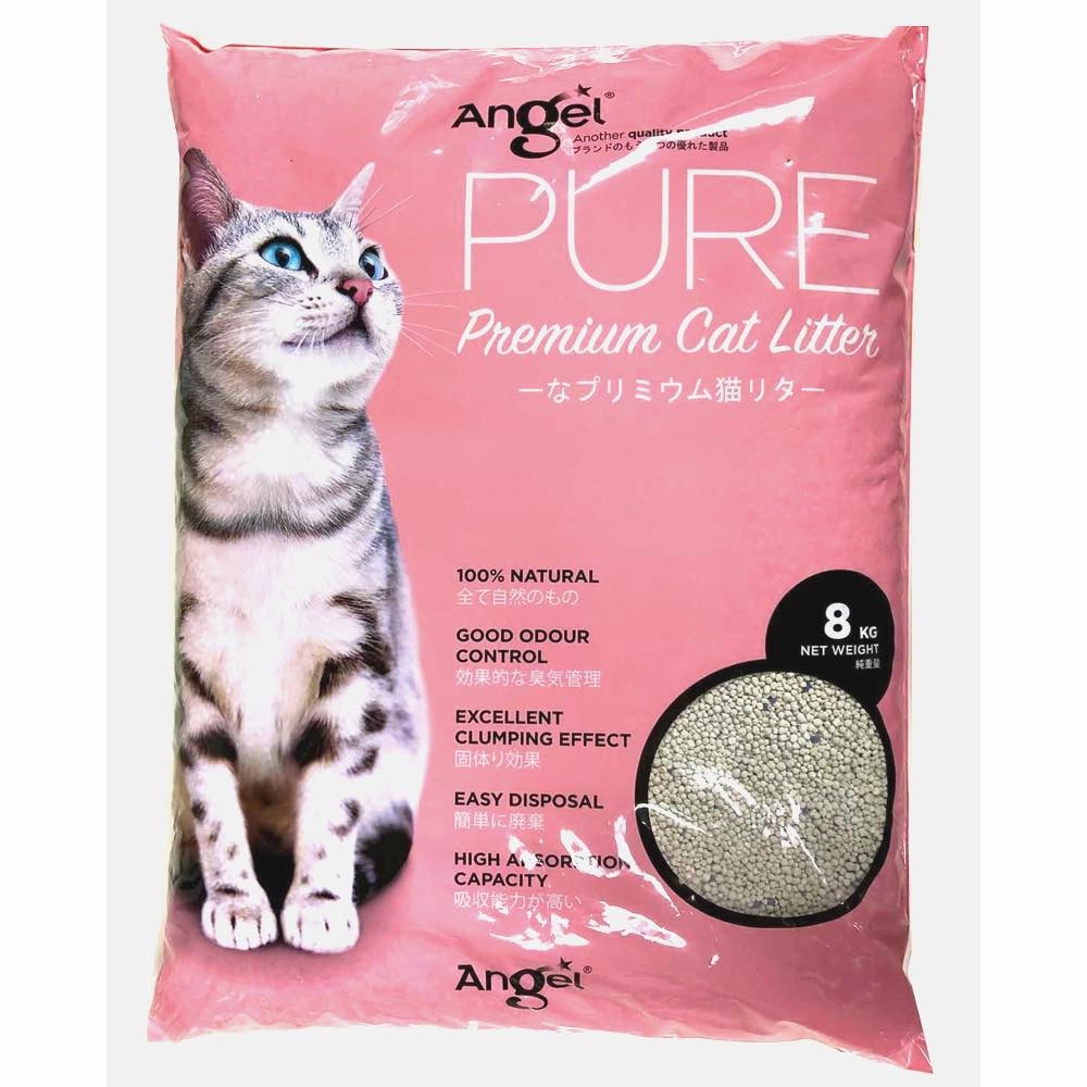 20% OFF: Angel Pure Premium Cat Litter Unscented 8kg kitten supplies kitten toys kitten food kitten litter box kitten bed