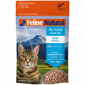 20% OFF: Feline Natural Beef Feast Freeze Dried Raw Cat Food 320g pet health pet wellness pet pain relief pet probiotic pet calming
