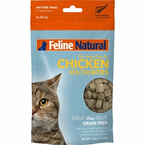 20% OFF: Feline Natural Healthy Bites Chicken Freeze-Dried Cat Treats 50g cat general supplies cat toys cat grooming cat food cat litter