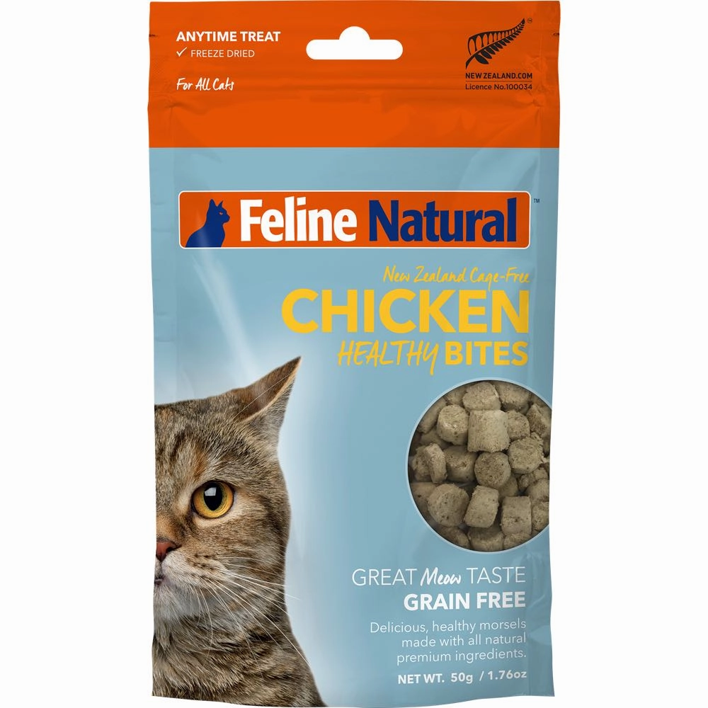 20% OFF: Feline Natural Healthy Bites Chicken Freeze-Dried Cat Treats 50g cat general supplies cat toys cat grooming cat food cat litter