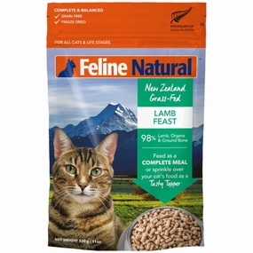 20% OFF: Feline Natural Lamb Feast Freeze Dried Raw Cat Food 320g pet health pet wellness pet pain relief pet probiotic pet calming
