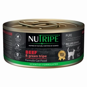 20% OFF: Nutripe Pure Beef & Green Tripe Gum & Grain-Free Canned CAT Food 95g cat general supplies cat toys cat grooming cat food cat litter