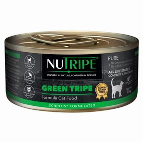 20% OFF: Nutripe Pure Green Tripe Gum & Grain-Free Canned CAT Food 95g cat food cans soft cat food high protein cat food natural cat food senior cat food