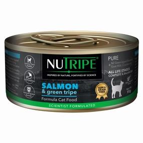 20% OFF: Nutripe Pure Salmon & Green Tripe Gum & Grain-Free Canned CAT Food 95g cat general supplies cat toys cat grooming cat food cat litter