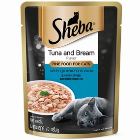 20% OFF: Sheba Tuna & Bream Pouch Cat Food 70g x 12 cat general supplies cat toys cat grooming cat food cat litter