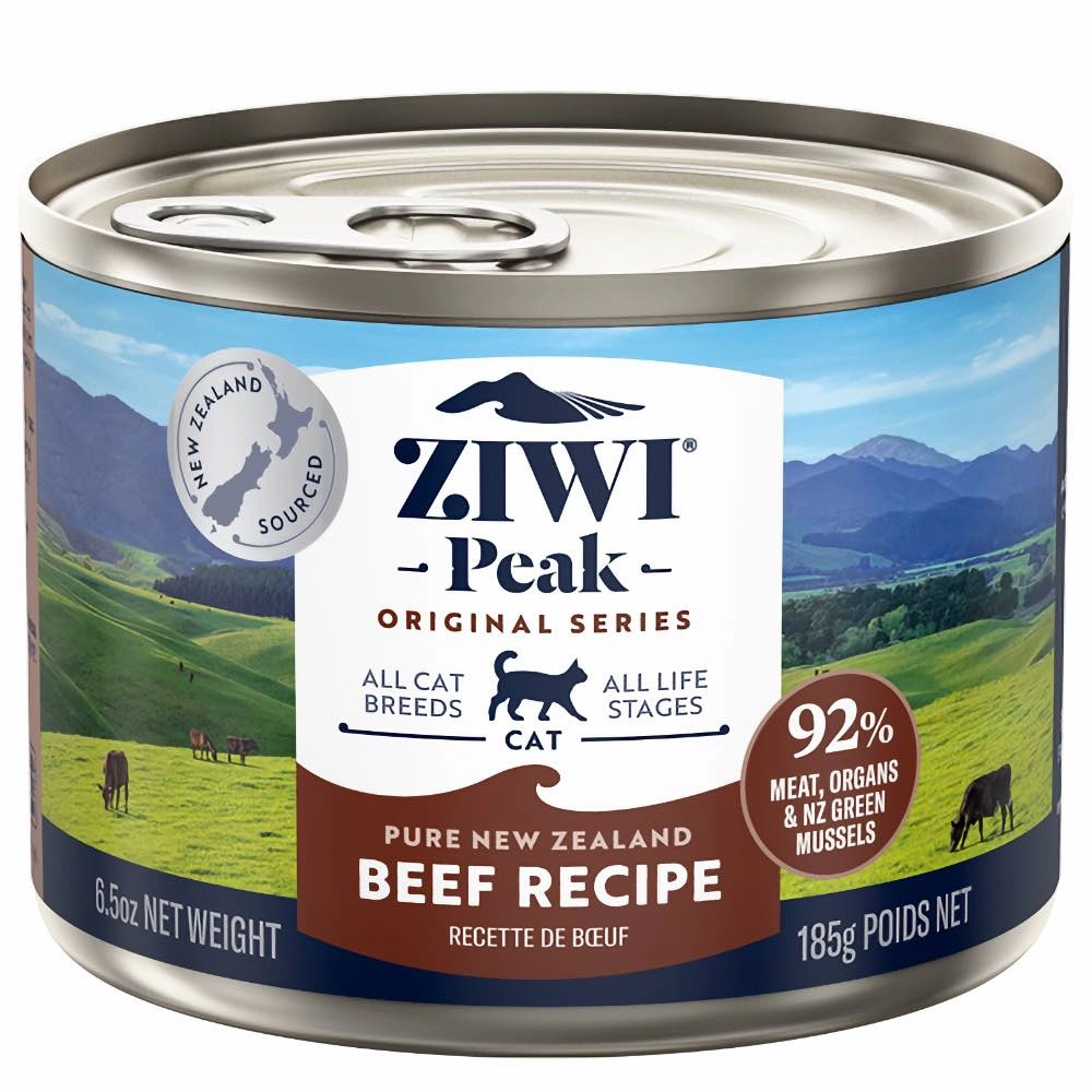 20% OFF: Ziwi Peak Beef Grain-Free Canned Cat Food 185g cat food cans soft cat food high protein cat food natural cat food senior cat food