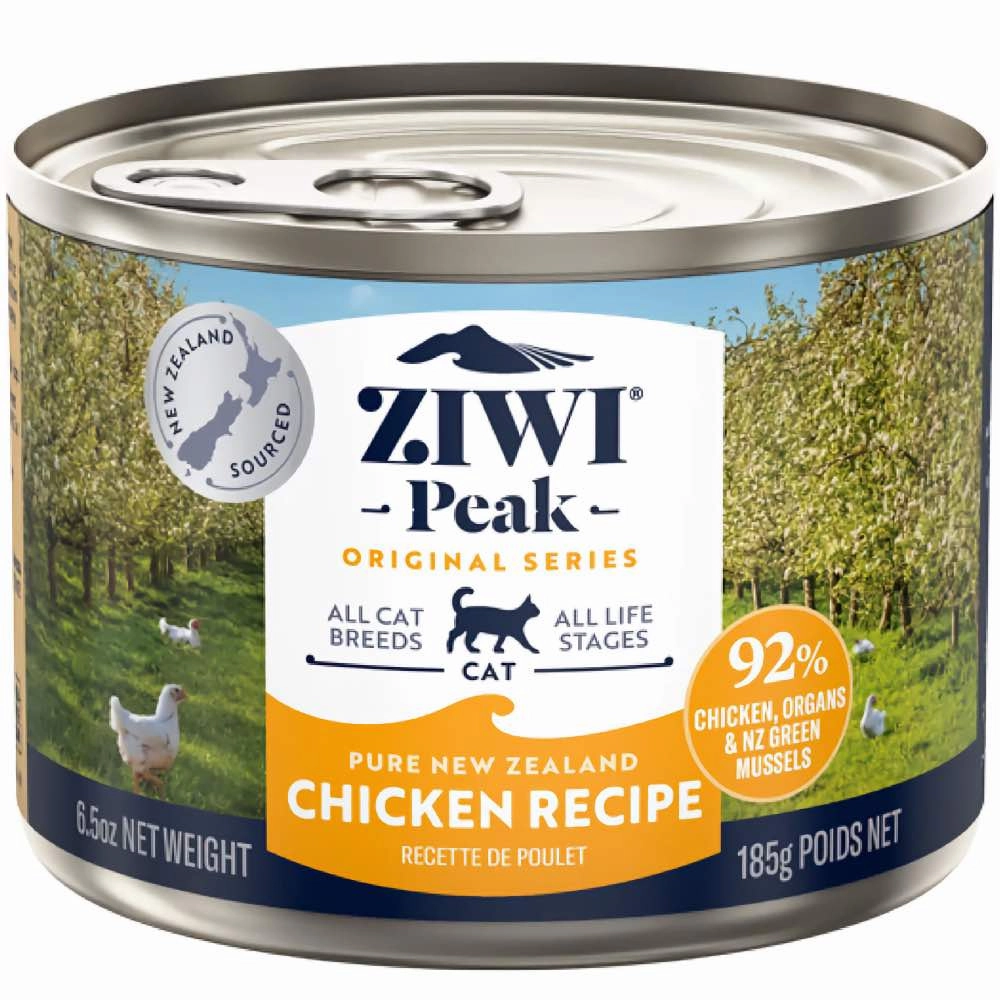 20% OFF: Ziwi Peak Chicken Grain-Free Canned Cat Food 185g cat food cans soft cat food high protein cat food natural cat food senior cat food