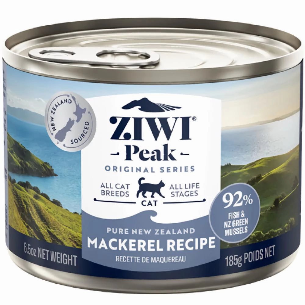 20% OFF: Ziwi Peak Mackerel Grain-Free Canned Cat Food 185g cat food cans soft cat food high protein cat food natural cat food senior cat food