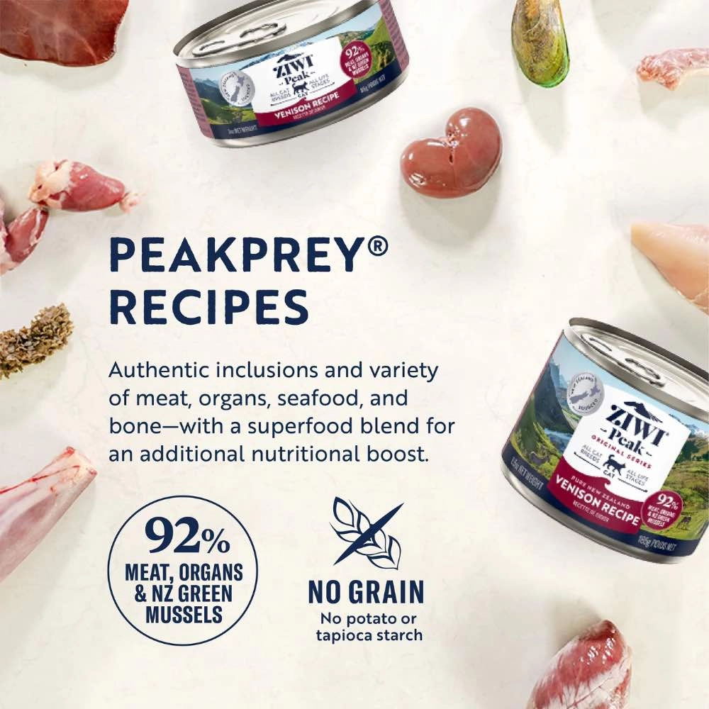 20% OFF: Ziwi Peak Venison Grain-Free Canned Cat Food 185g