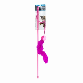 22" Feather Wand Cat Toy, Assorted Colors cat scratchers cat towers cat window perch cat heating pad cat calming spray