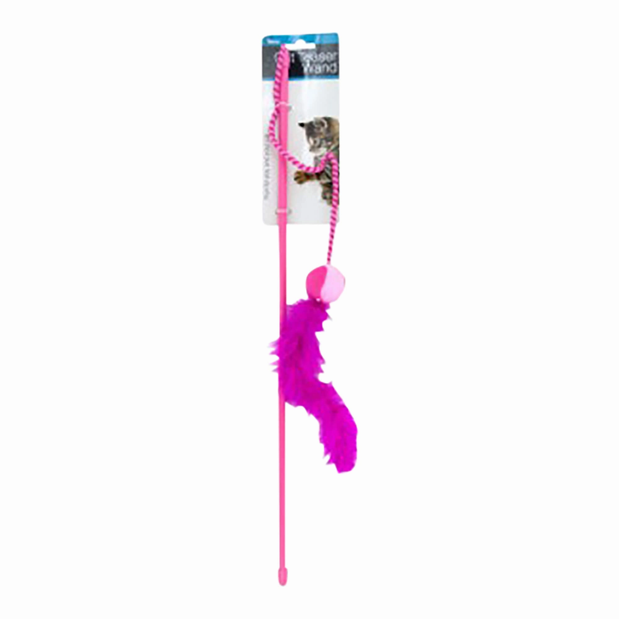 22" Feather Wand Cat Toy, Assorted Colors cat scratchers cat towers cat window perch cat heating pad cat calming spray