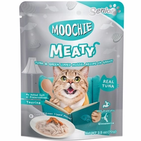24% OFF: Moochie Meaty Tuna & Green-Lipped Mussel Recipe In Gravy Senior Pouch Cat Food 70g x 12 dog travel bag car seat cover pet carrier for car training leash dog training whistle