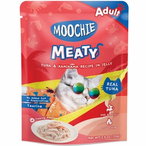 24% OFF: Moochie Meaty Tuna & Kanikama Recipe In Jelly Adult Pouch Cat Food 70g x 12 dog travel bag car seat cover pet carrier for car training leash dog training whistle