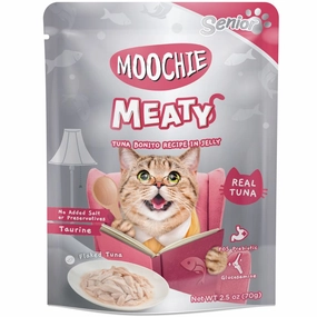 24% OFF: Moochie Meaty Tuna Bonito Recipe In Jelly Senior Pouch Cat Food 70g x 12 dog travel bag car seat cover pet carrier for car training leash dog training whistle
