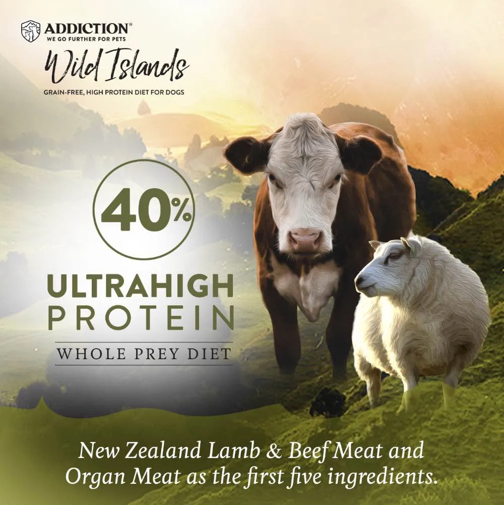25% OFF: Addiction Wild Islands Highland Meats Lamb & Beef Grain Free Dry Dog Food
