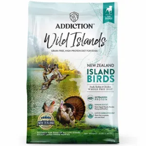 25% OFF: Addiction Wild Islands Island Birds Duck, Turkey & Chicken Grain Free Dry Dog Food dog grooming shampoo collar crate feeding supplies