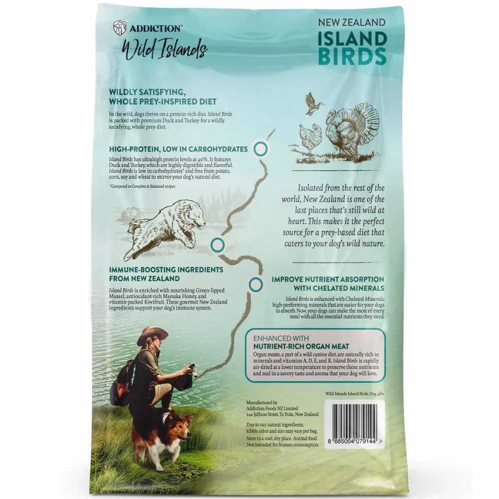25% OFF: Addiction Wild Islands Island Birds Duck, Turkey & Chicken Grain Free Dry Dog Food