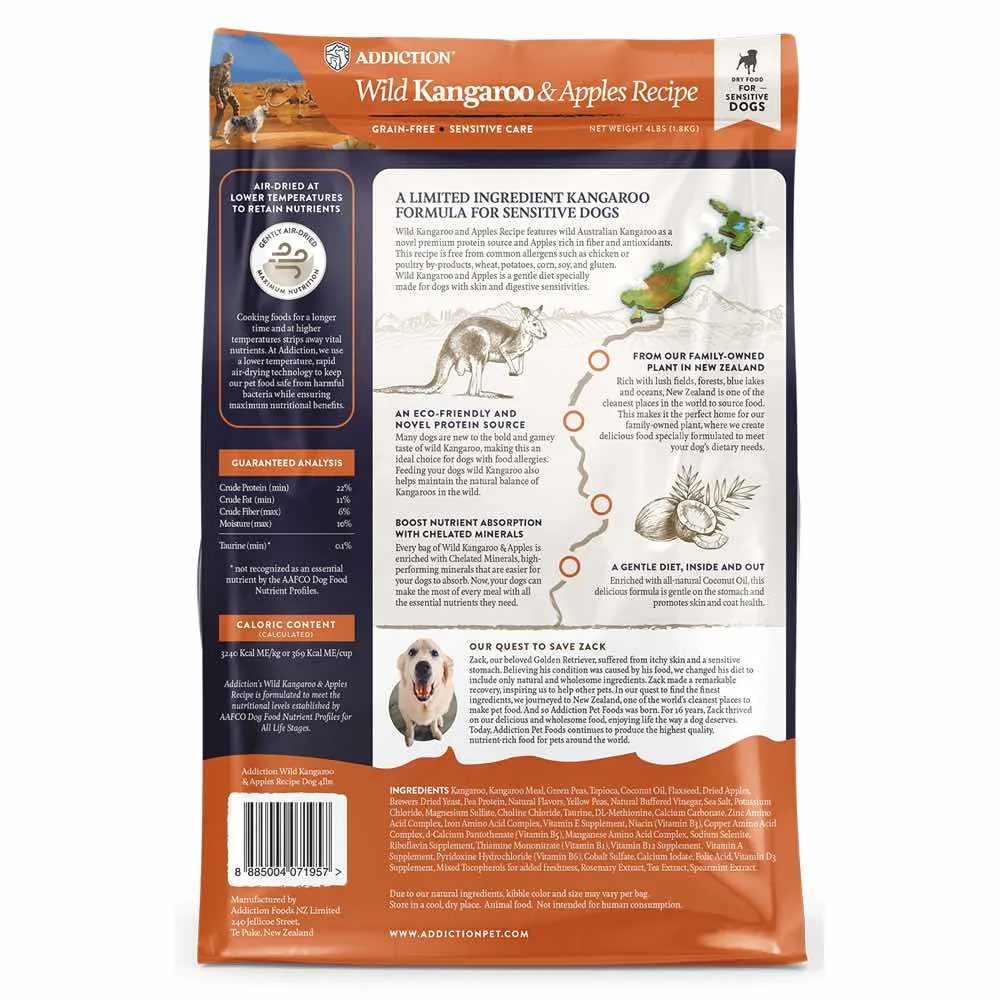 25% OFF: Addiction Wild Kangaroo & Apples Grain Free Dry Dog Food