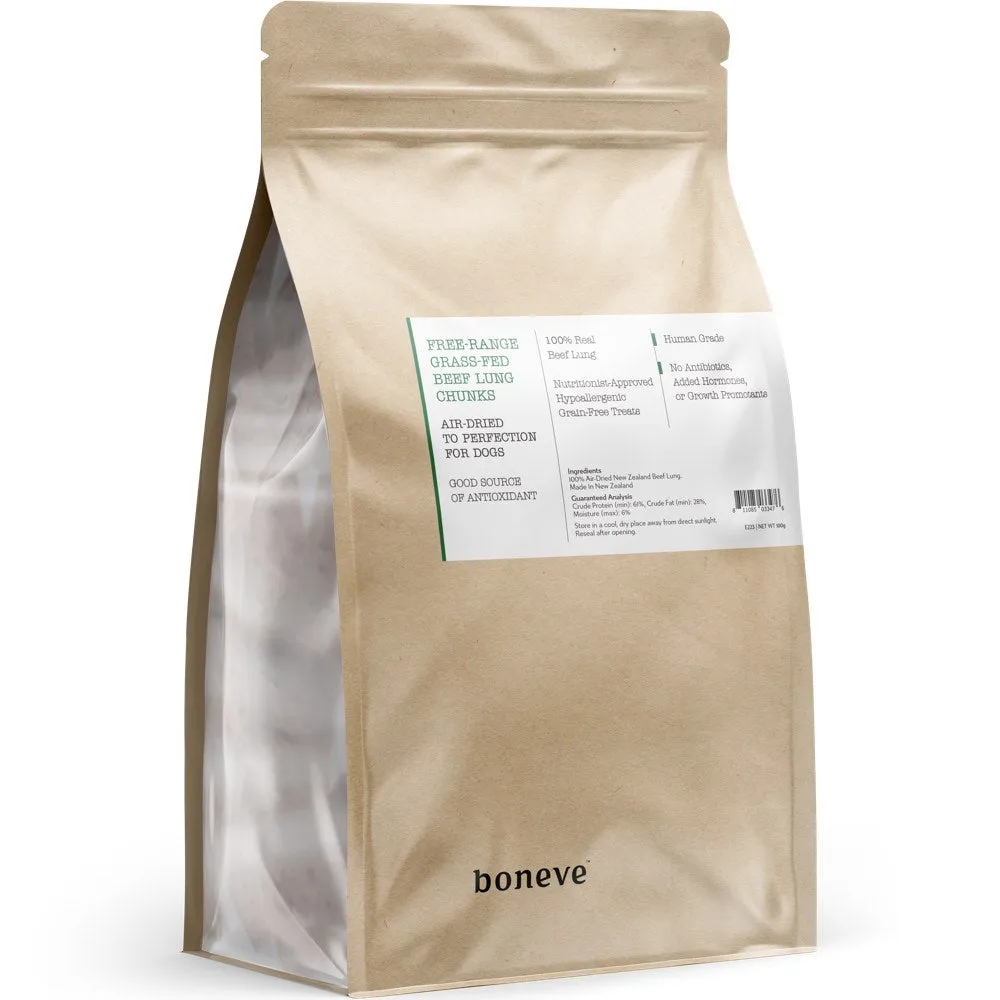 25% OFF: Boneve Free-Range Grass-Fed Beef Lung Chunks Grain-Free Air-Dried Dog Treats 100g dog grooming shampoo collar crate feeding supplies