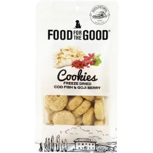 25% OFF: Food For The Good Cod Fish & Goji Berry Cookies Freeze-Dried Treats For Cats & Dogs 70g dog grooming shampoo collar crate feeding supplies