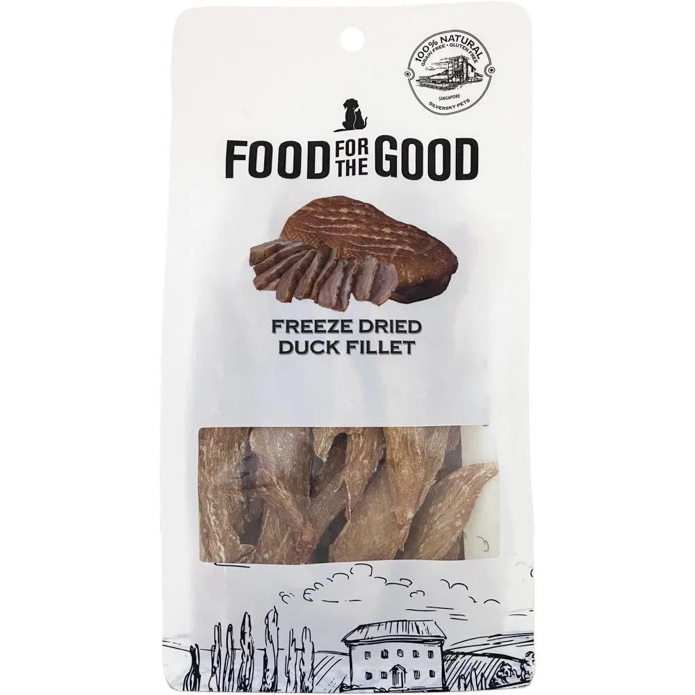25% OFF: Food For The Good Duck Fillet Freeze-Dried Treats For Cats & Dogs 100g dog grooming shampoo collar crate feeding supplies