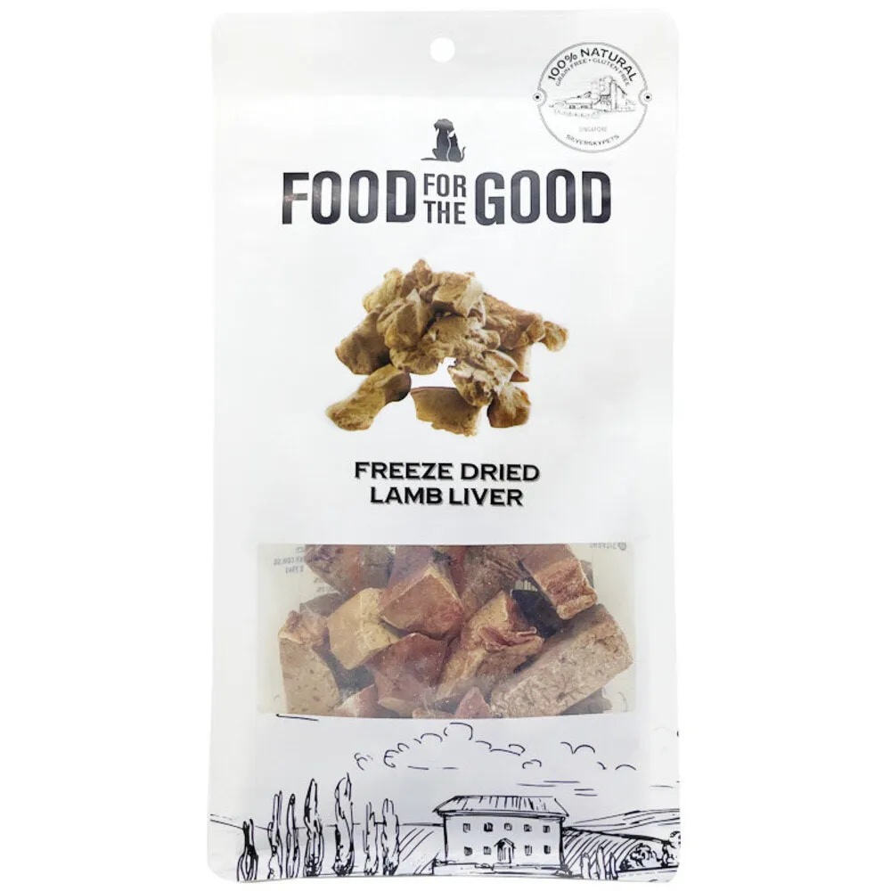25% OFF: Food For The Good Lamb Liver Freeze-Dried Treats For Cats & Dogs 70g dog grooming shampoo collar crate feeding supplies