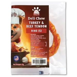 25% OFF: Singapaw Deli Chew Turkey & Beef Tendon Ring Dog Chew (Small) 11g dog grooming shampoo collar crate feeding supplies