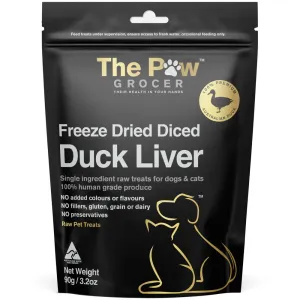 25% OFF: The Paw Grocer Duck Liver Freeze-Dried Treats For Cats & Dogs 72g dog grooming shampoo collar crate feeding supplies