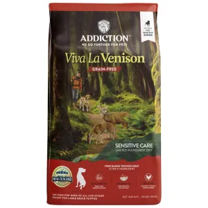 25% OFF/BUNDLE DEAL: Addiction Viva La Venison Grain Free Dry Dog Food freeze dried dog treats dog freeze snacks raw dog treat dehydrated dog food meat dog snack
