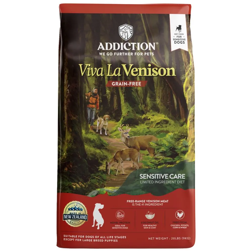 25% OFF/BUNDLE DEAL: Addiction Viva La Venison Grain Free Dry Dog Food freeze dried dog treats dog freeze snacks raw dog treat dehydrated dog food meat dog snack