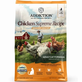 25% OFF   FREE CANNED FOOD/SCOOP: Addiction Chicken Supreme Grain-Free Adult Dry Cat Food kitten food wet kitten food kitten milk kitten treats grain free kitten food