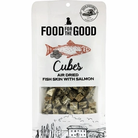 25% OFF (Exp 30Sep25): Food For The Good Fish Skin With Salmon Cubes Air-Dried Treats For Cats & Dogs 120g dry cat food cat treats grain free cat food kitten treats cat dental treats