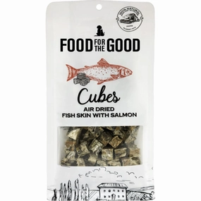 25% OFF (Exp 30Sep25): Food For The Good Fish Skin With Salmon Cubes Air-Dried Treats For Cats & Dogs 120g dog chew toys dog dental chews durable chew toys puppy chew toy bone chew