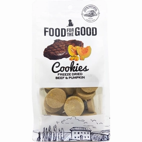 25% OFF: Food For The Good Beef & Pumpkin Cookies Freeze-Dried Treats For Cats & Dogs 70g dog chew toys dog dental chews durable chew toys puppy chew toy bone chew