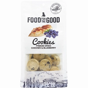 25% OFF: Food For The Good Chicken & Blueberry Cookies Freeze-Dried Treats For Cats & Dogs 70g dry cat food cat treats grain free cat food kitten treats cat dental treats