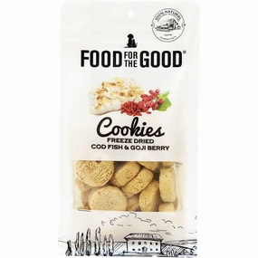 25% OFF: Food For The Good Cod Fish & Goji Berry Cookies Freeze-Dried Treats For Cats & Dogs 70g dog chew toys dog dental chews durable chew toys puppy chew toy bone chew