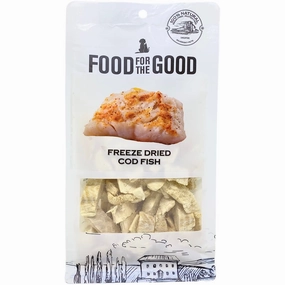 25% OFF: Food For The Good Cod Fish Freeze-Dried Treats For Cats & Dogs 50g dry cat food cat treats grain free cat food kitten treats cat dental treats
