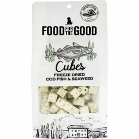 25% OFF: Food For The Good Codfish & Seaweed Cubes Freeze-Dried Treats For Cats & Dogs 70g dog chew toys dog dental chews durable chew toys puppy chew toy bone chew